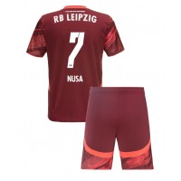 RB Leipzig Antonio Nusa #7 Auswärts Trikotsatz Kinder 2024-25 Kurzarm (+ Kurze Hosen)